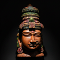 Hand-Carved Devi Mask – Earthbound Terracotta Finish1